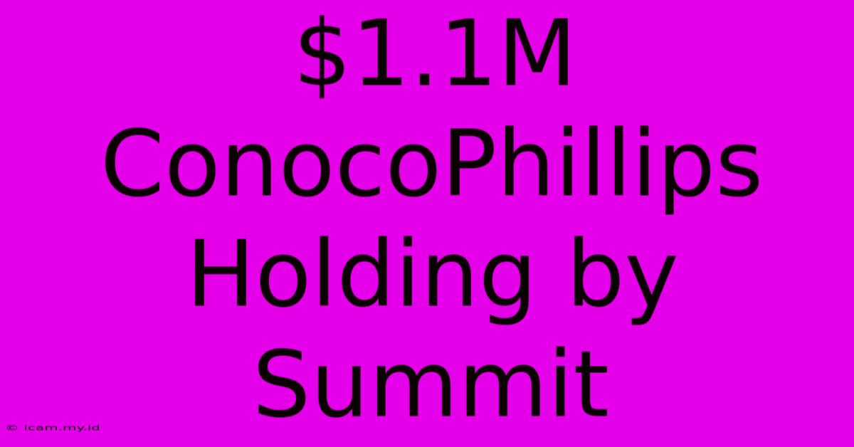 $1.1M ConocoPhillips Holding By Summit