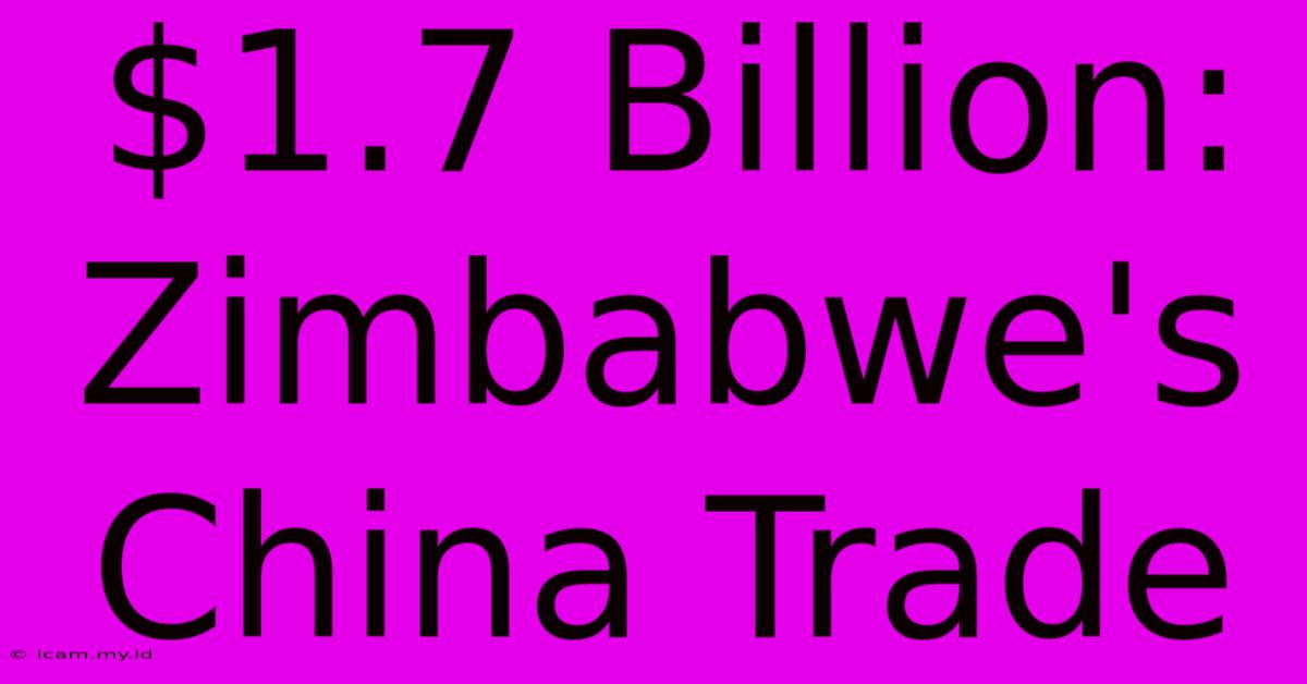 $1.7 Billion: Zimbabwe's China Trade