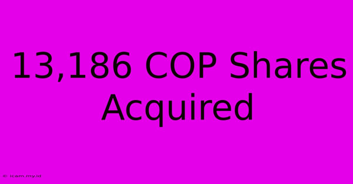 13,186 COP Shares Acquired