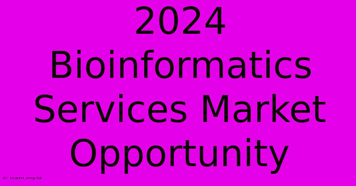 2024 Bioinformatics Services Market Opportunity