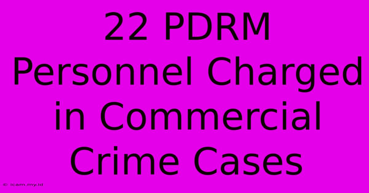 22 PDRM Personnel Charged In Commercial Crime Cases