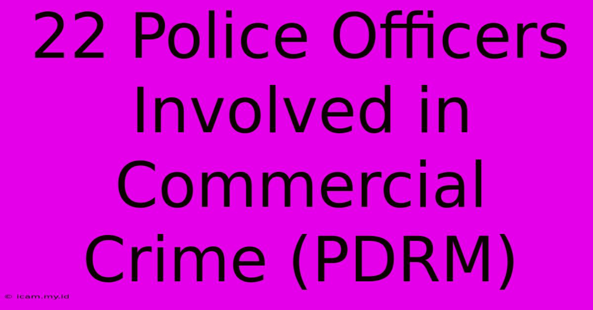 22 Police Officers Involved In Commercial Crime (PDRM)