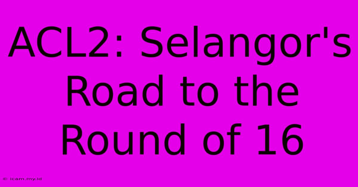 ACL2: Selangor's Road To The Round Of 16