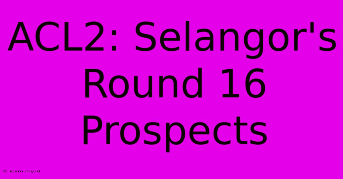 ACL2: Selangor's Round 16 Prospects