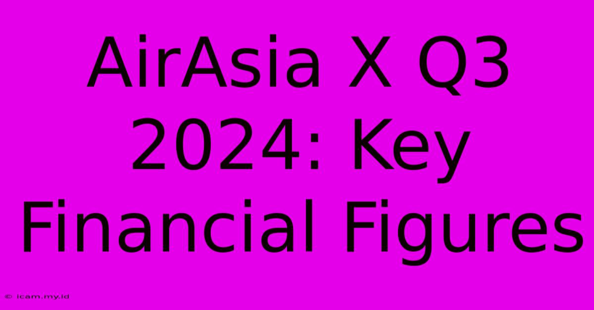 AirAsia X Q3 2024: Key Financial Figures