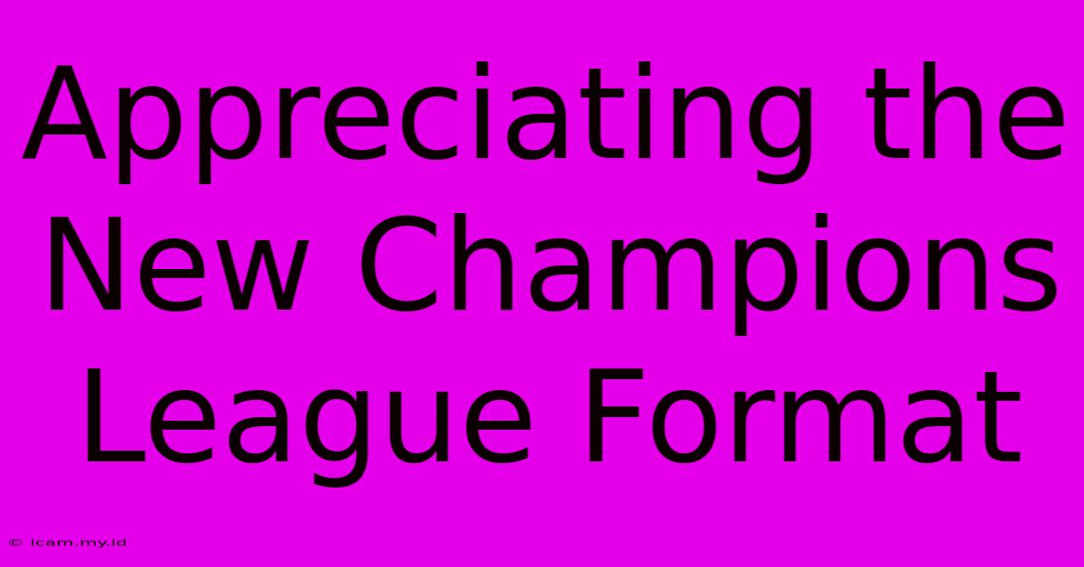 Appreciating The New Champions League Format