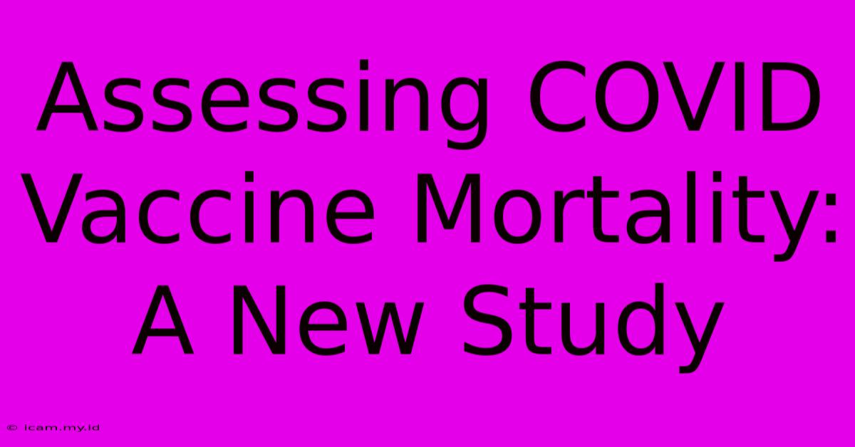 Assessing COVID Vaccine Mortality: A New Study