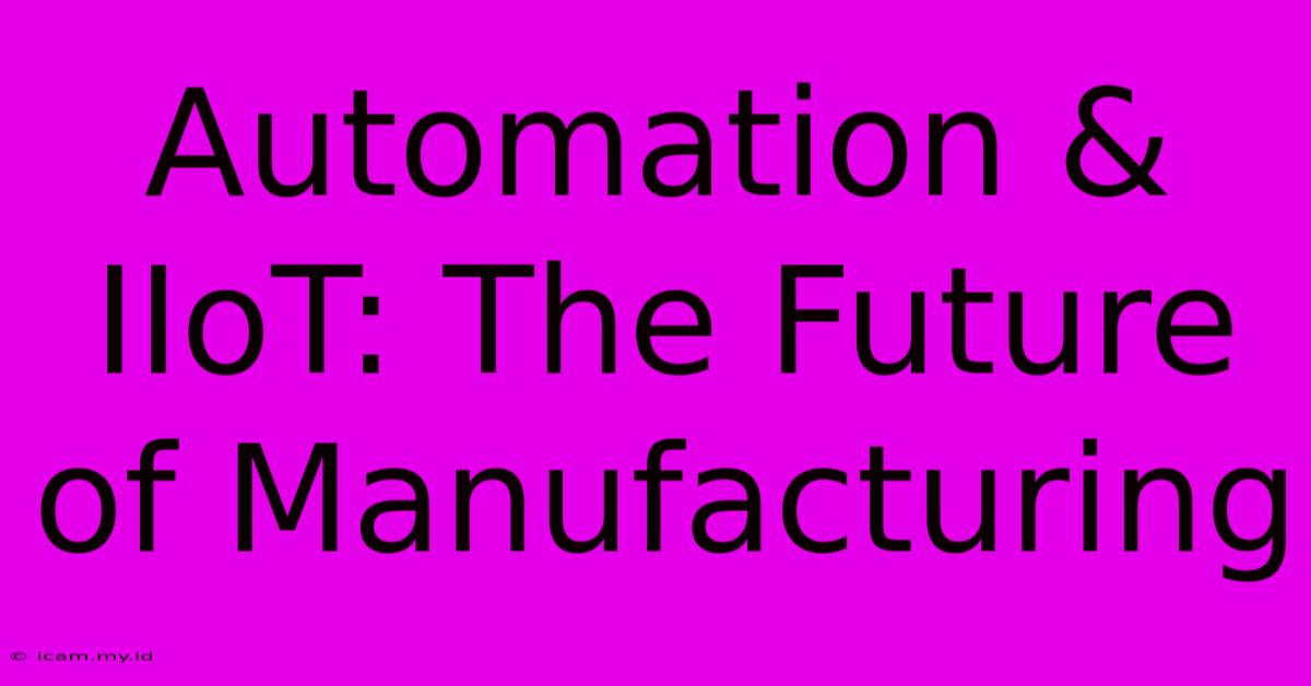 Automation & IIoT: The Future Of Manufacturing