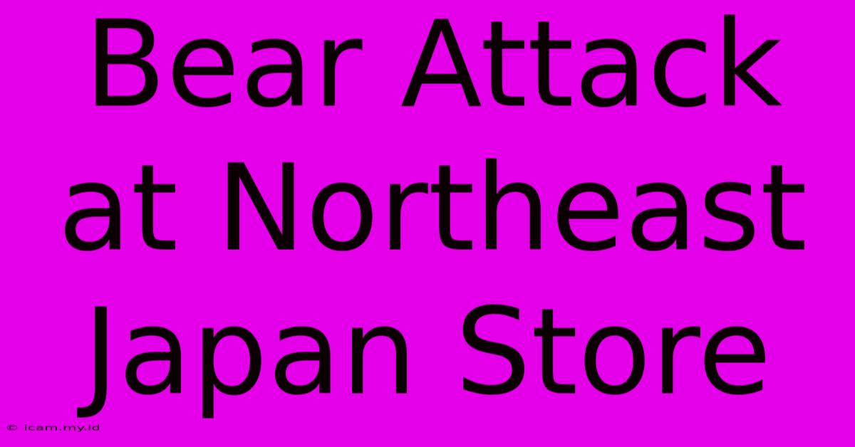 Bear Attack At Northeast Japan Store