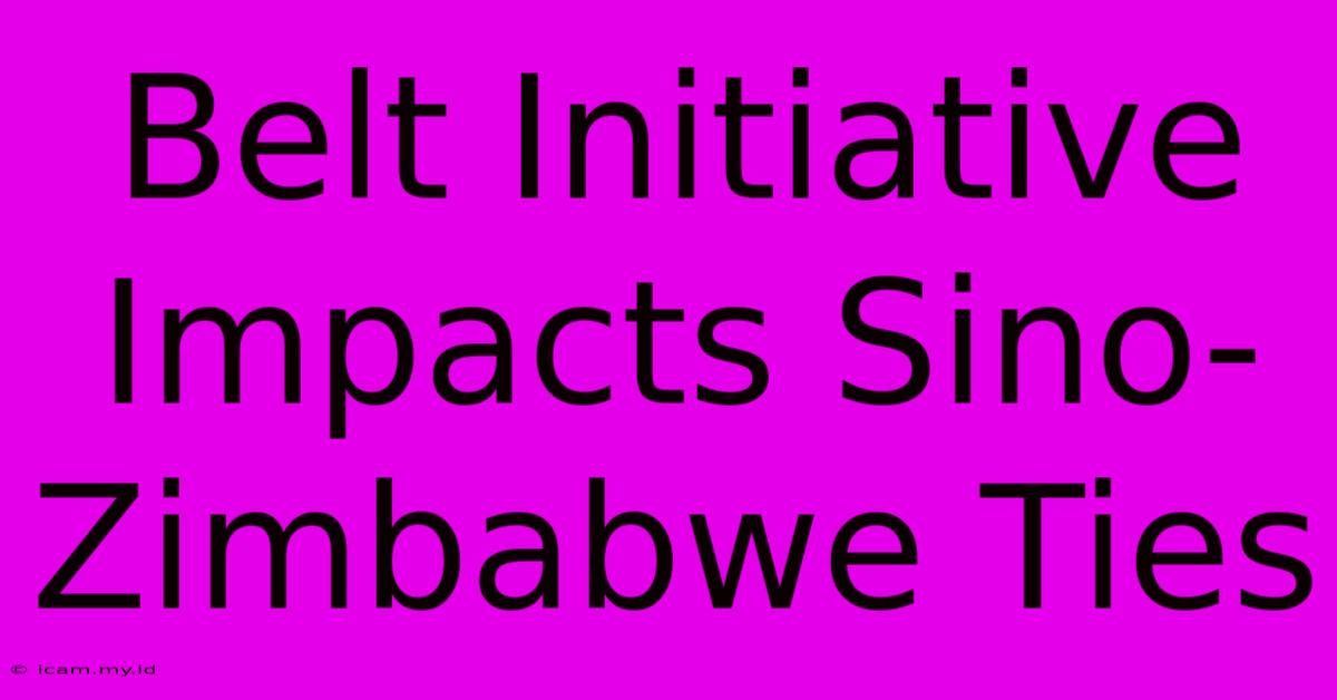 Belt Initiative Impacts Sino-Zimbabwe Ties