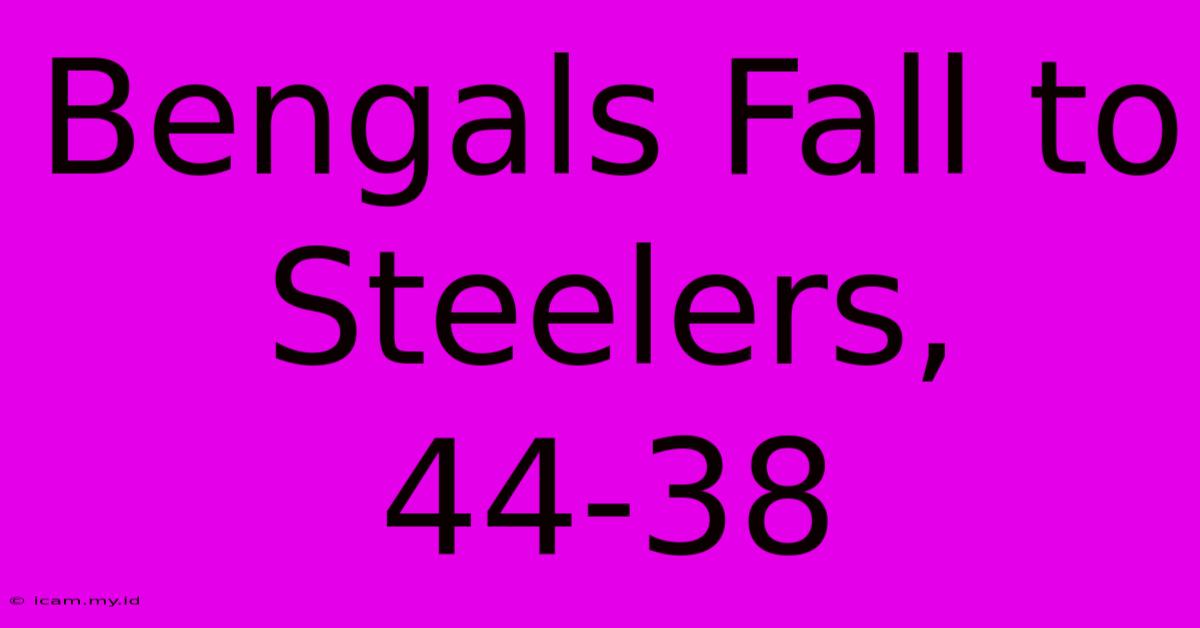 Bengals Fall To Steelers, 44-38