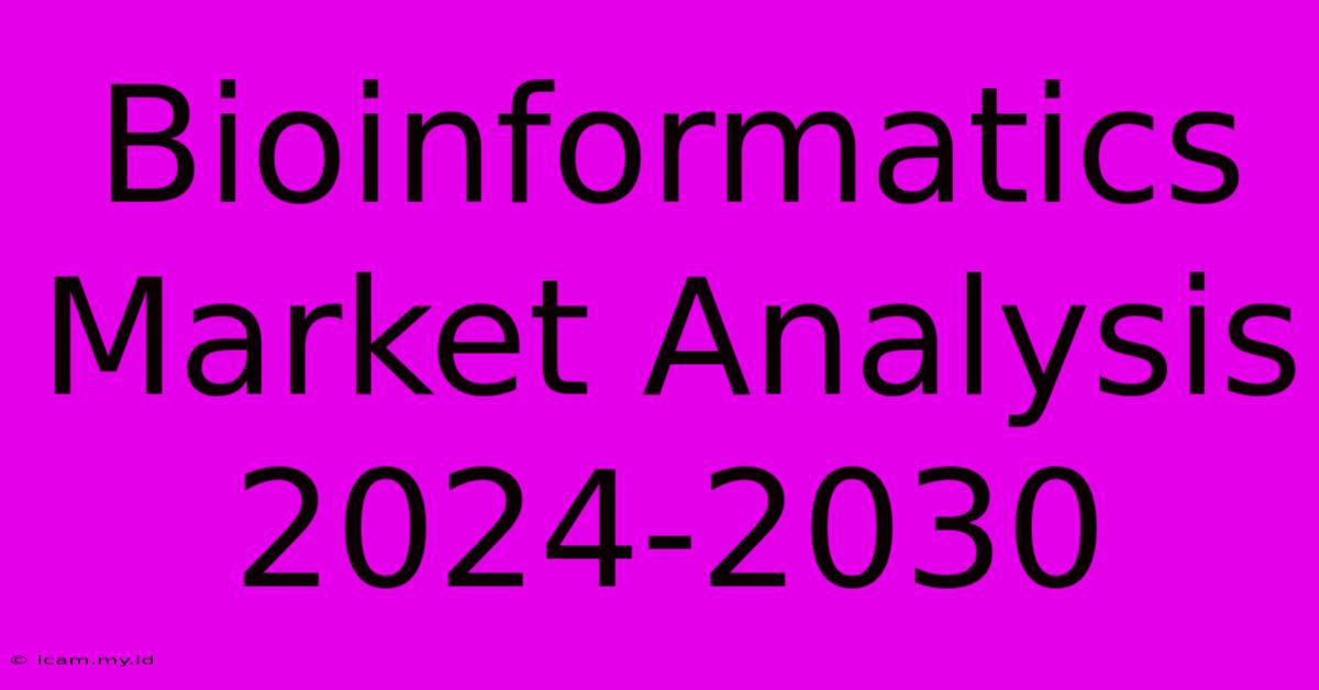 Bioinformatics Market Analysis 2024-2030