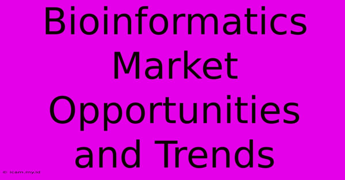 Bioinformatics Market Opportunities And Trends