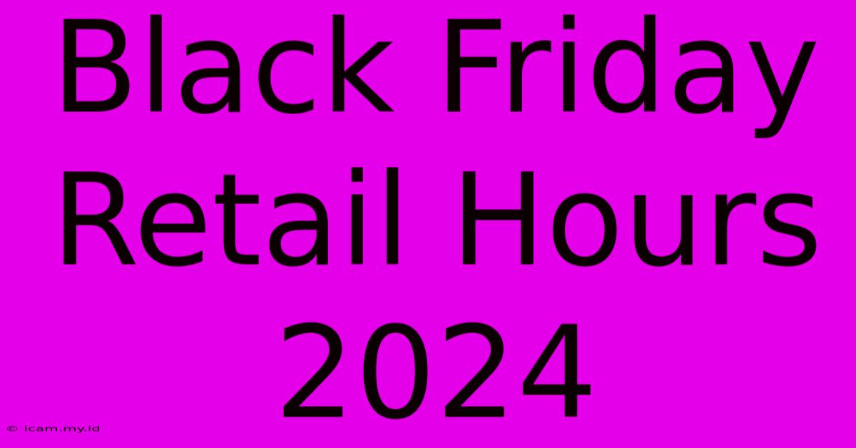 Black Friday Retail Hours 2024