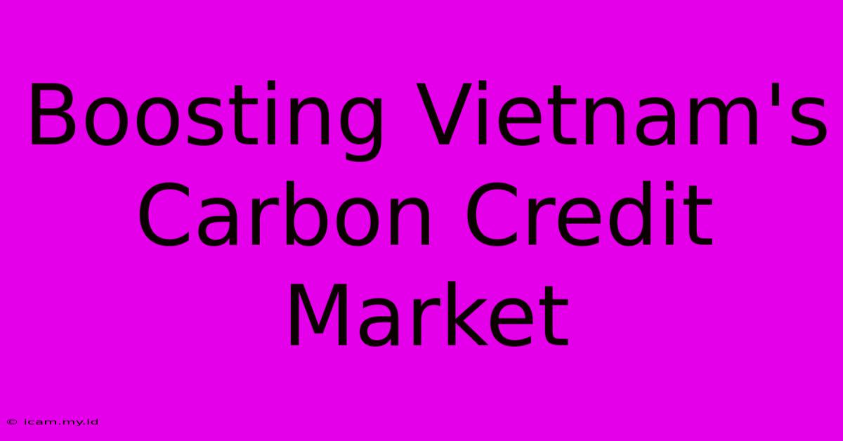 Boosting Vietnam's Carbon Credit Market