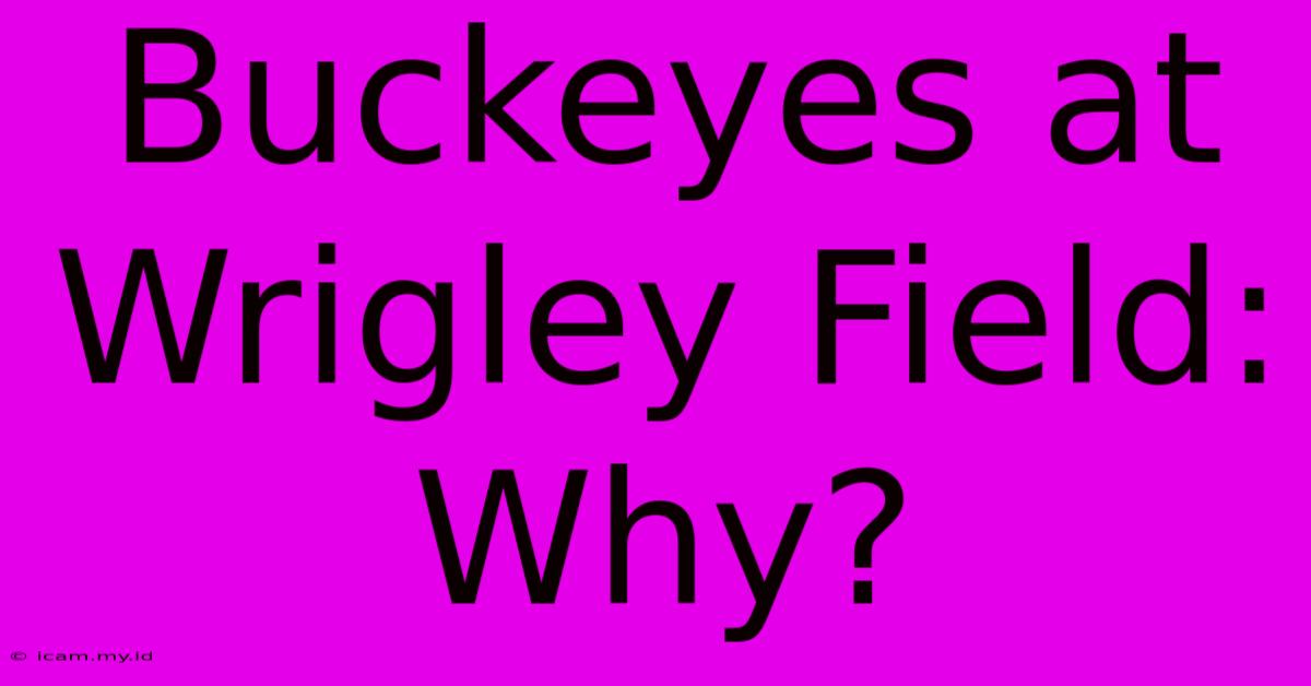 Buckeyes At Wrigley Field: Why?