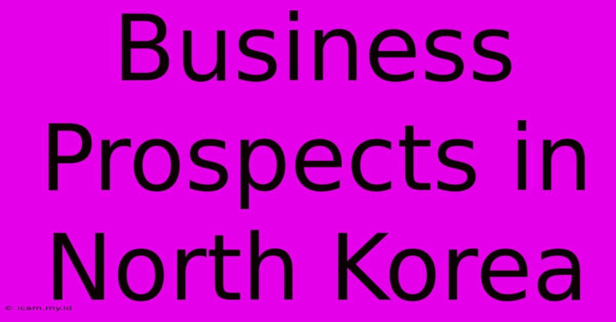 Business Prospects In North Korea