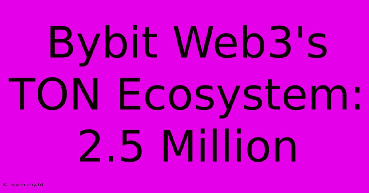 Bybit Web3's TON Ecosystem: 2.5 Million