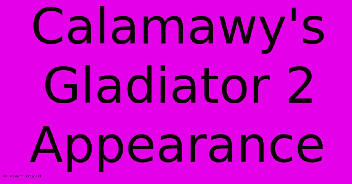 Calamawy's Gladiator 2 Appearance