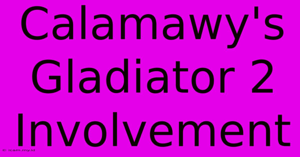 Calamawy's Gladiator 2 Involvement