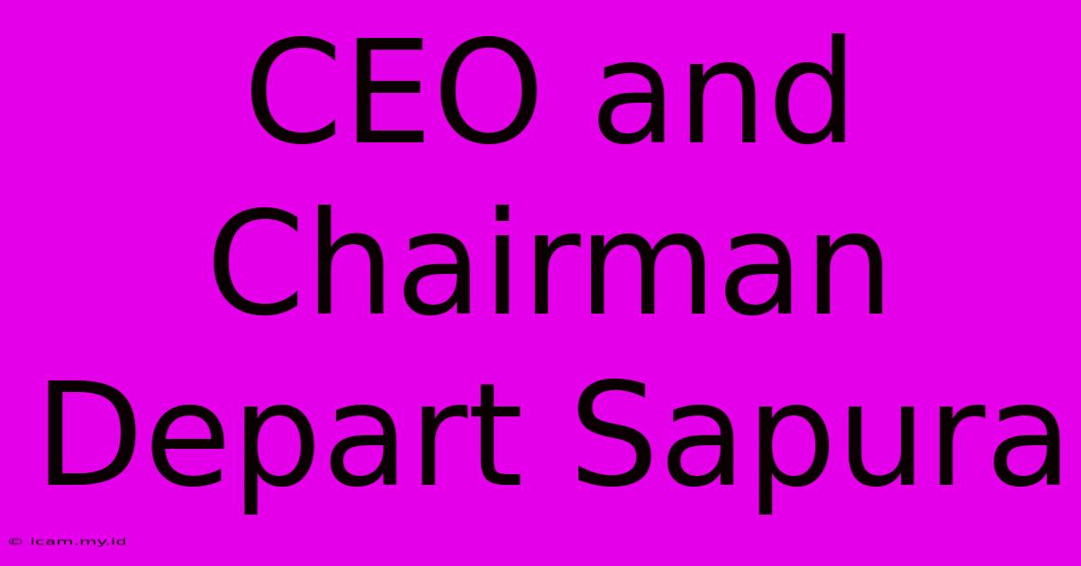 CEO And Chairman Depart Sapura