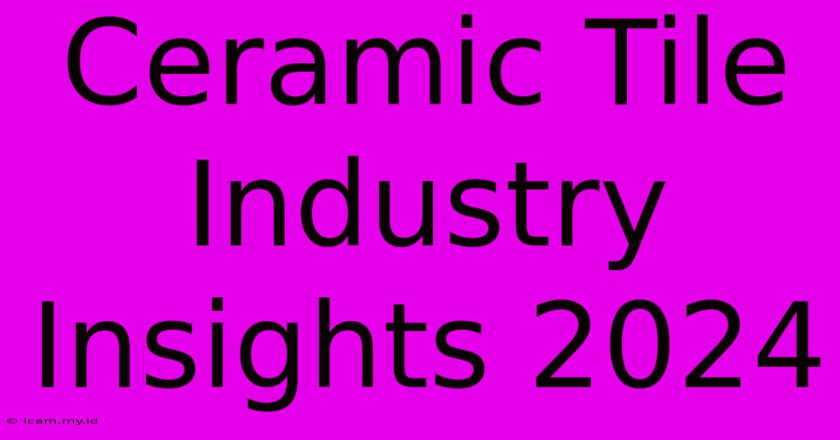 Ceramic Tile Industry Insights 2024