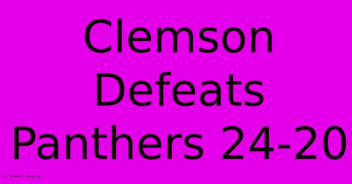 Clemson Defeats Panthers 24-20