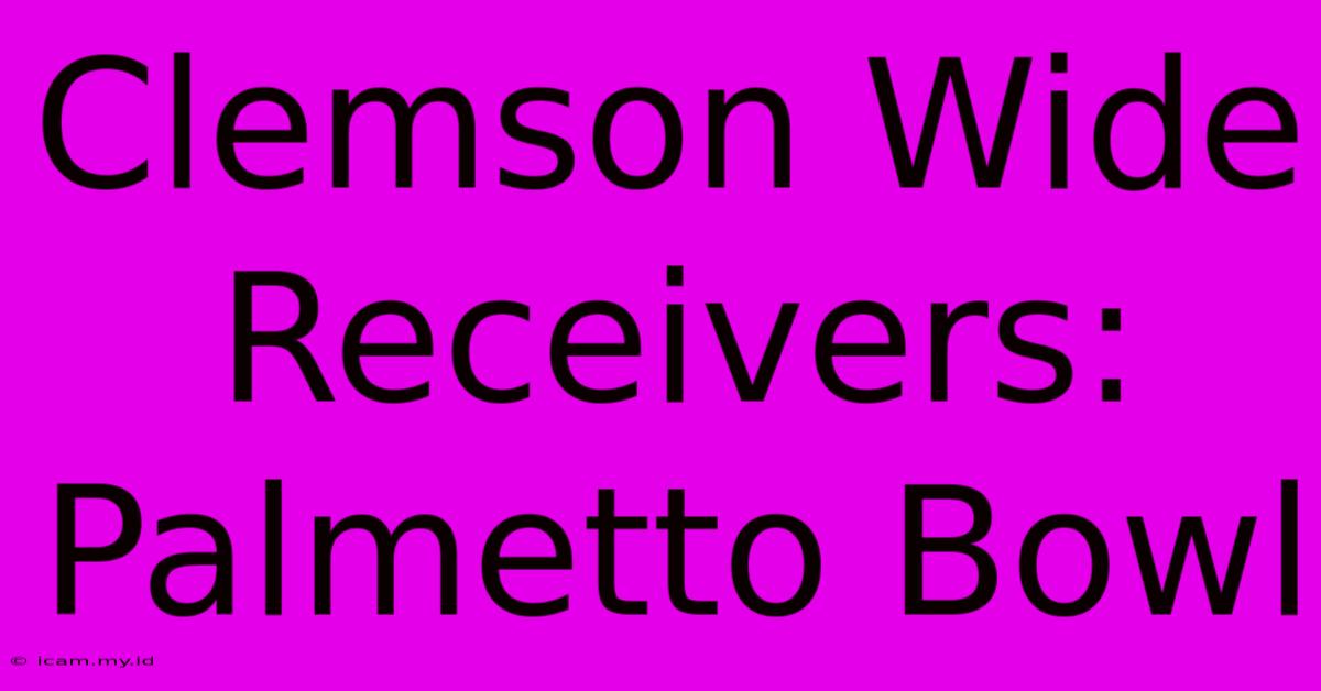 Clemson Wide Receivers: Palmetto Bowl