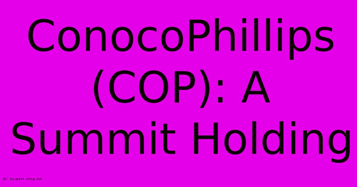 ConocoPhillips (COP): A Summit Holding