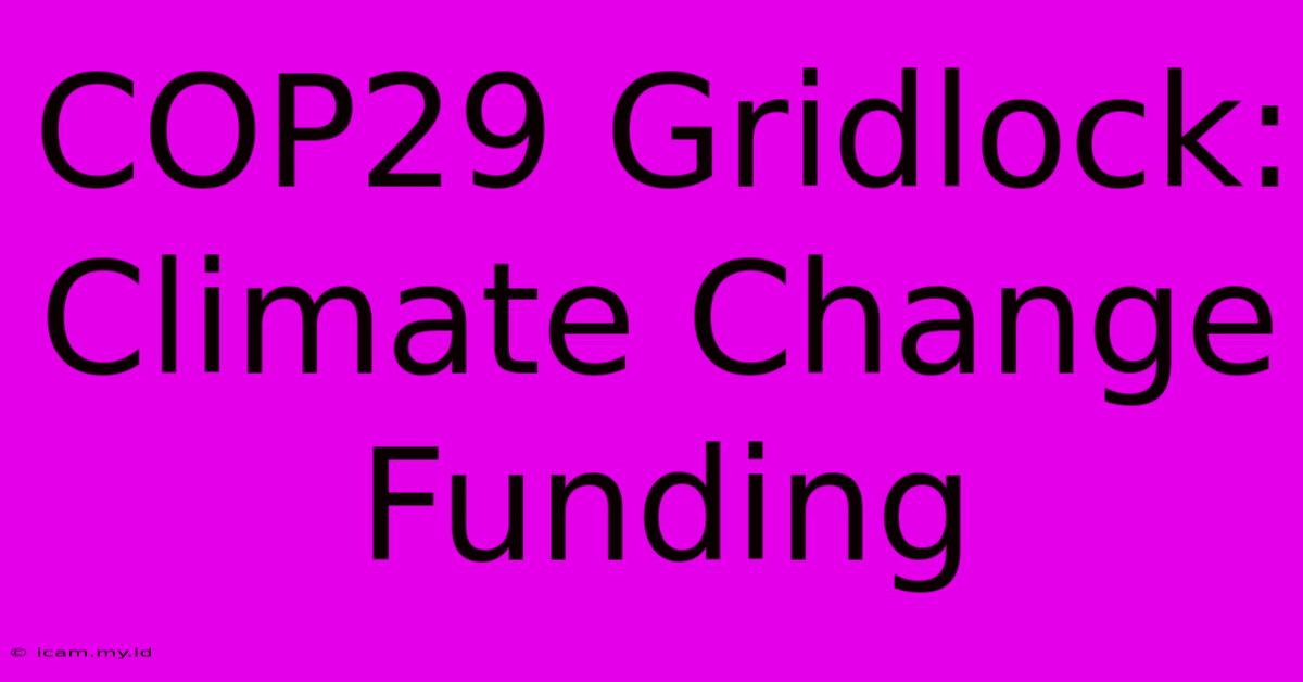 COP29 Gridlock: Climate Change Funding