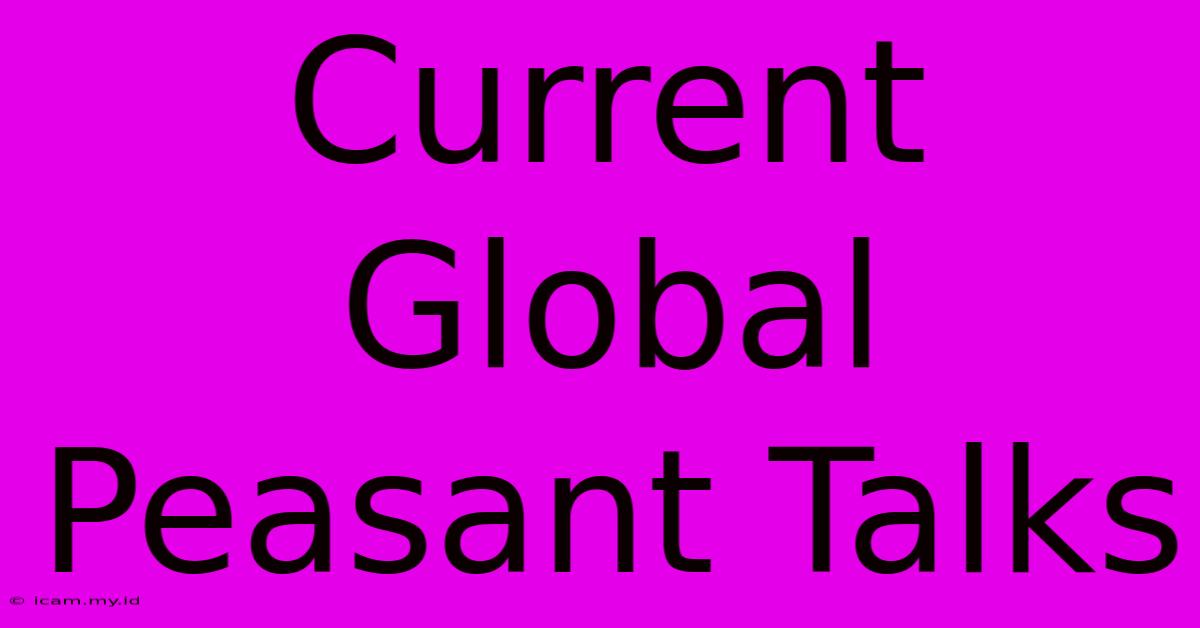 Current Global Peasant Talks