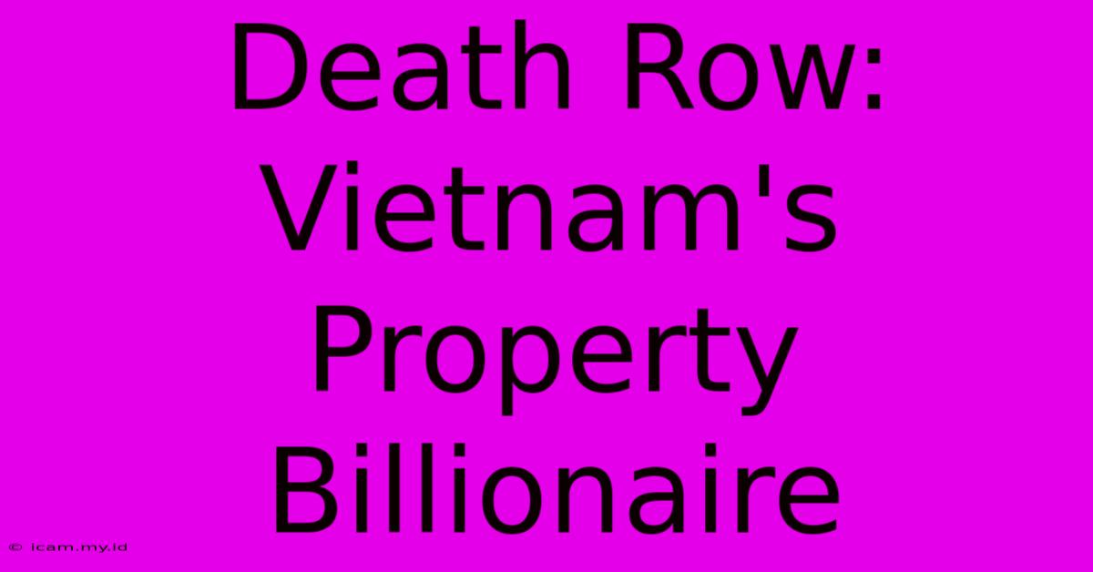 Death Row: Vietnam's Property Billionaire