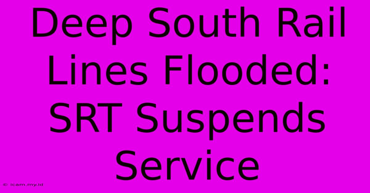 Deep South Rail Lines Flooded: SRT Suspends Service