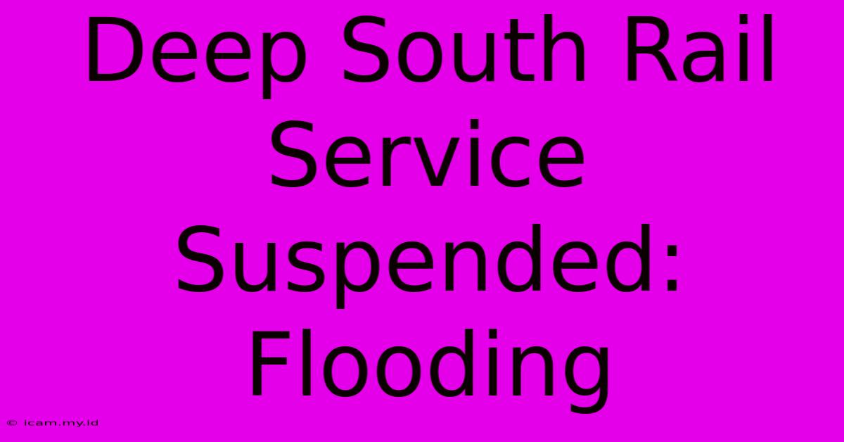 Deep South Rail Service Suspended: Flooding