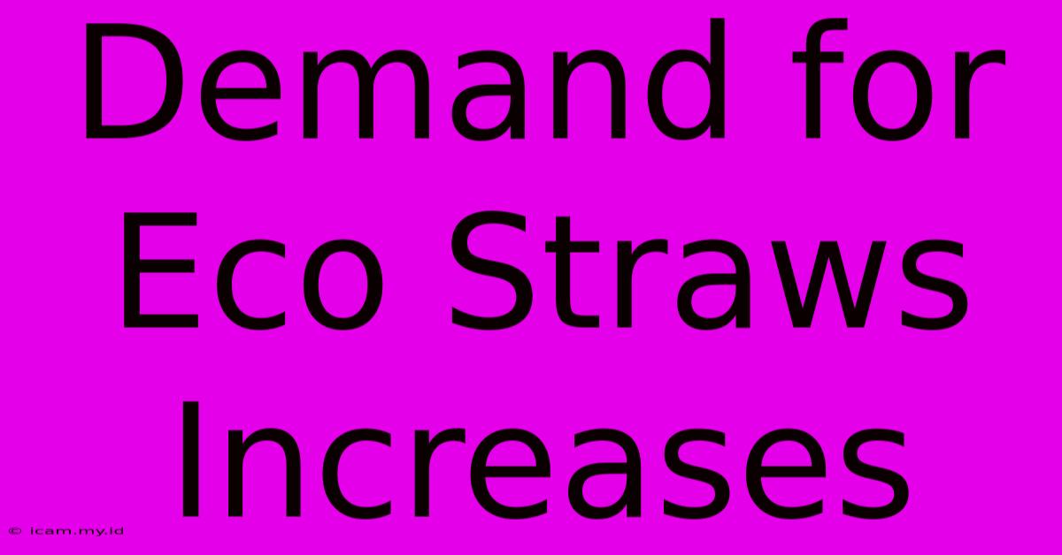 Demand For Eco Straws Increases