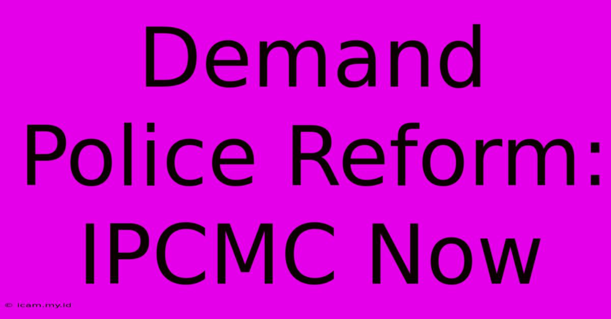 Demand Police Reform:  IPCMC Now