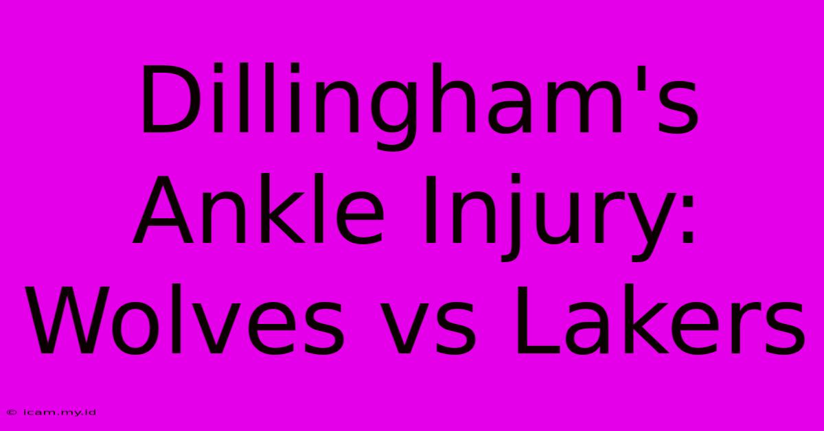 Dillingham's Ankle Injury: Wolves Vs Lakers