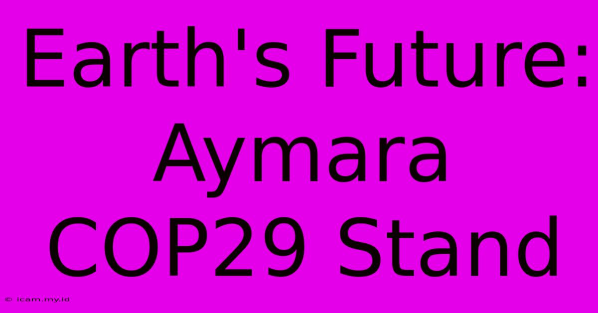 Earth's Future: Aymara COP29 Stand