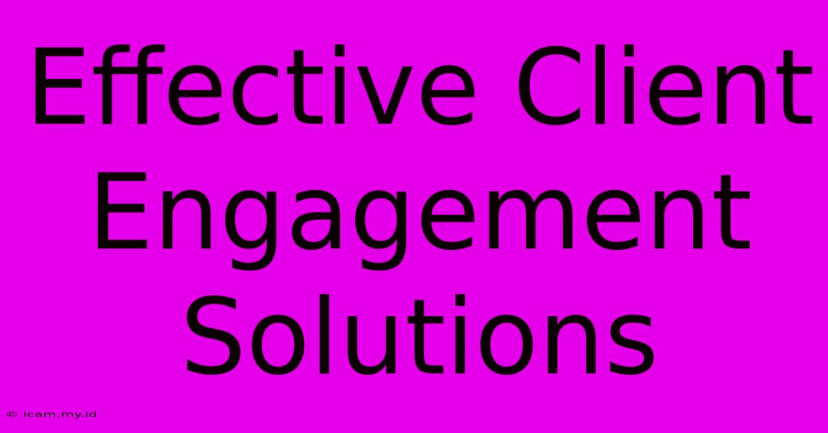 Effective Client Engagement Solutions