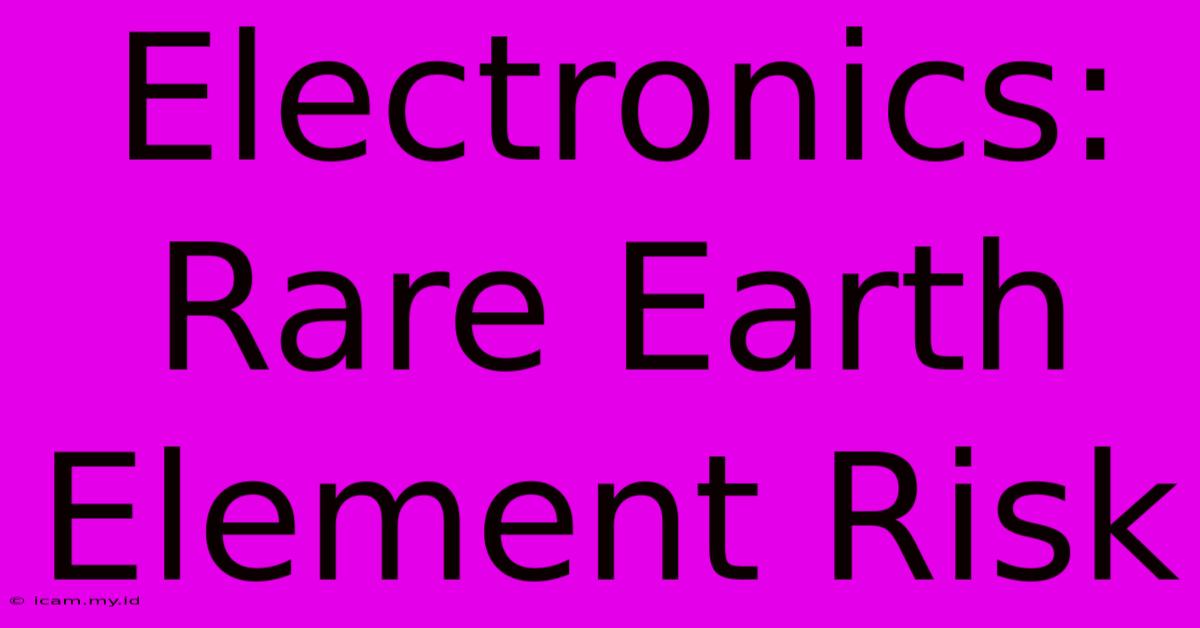 Electronics: Rare Earth Element Risk