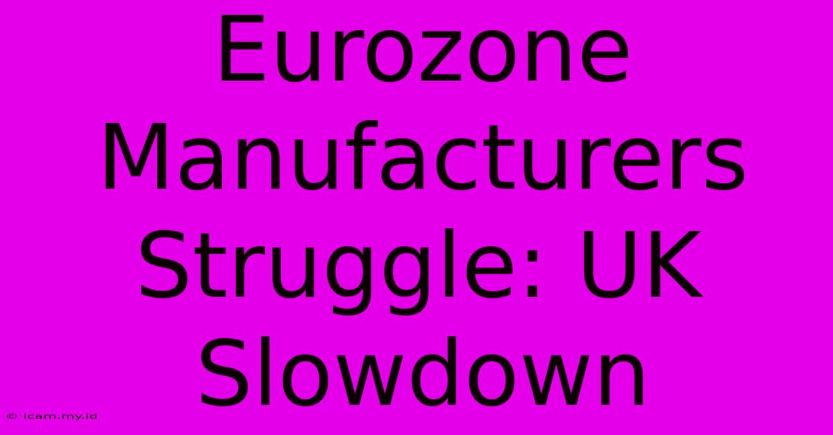 Eurozone Manufacturers Struggle: UK Slowdown