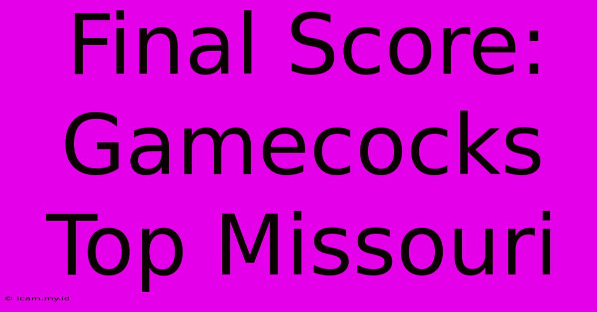 Final Score: Gamecocks Top Missouri