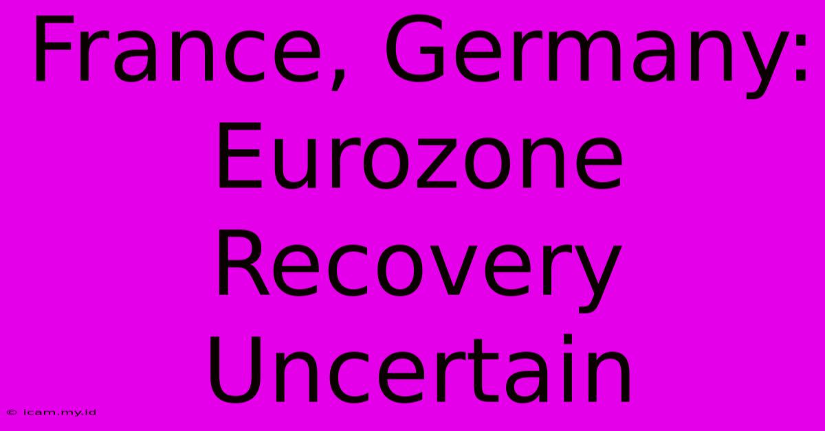 France, Germany: Eurozone Recovery Uncertain