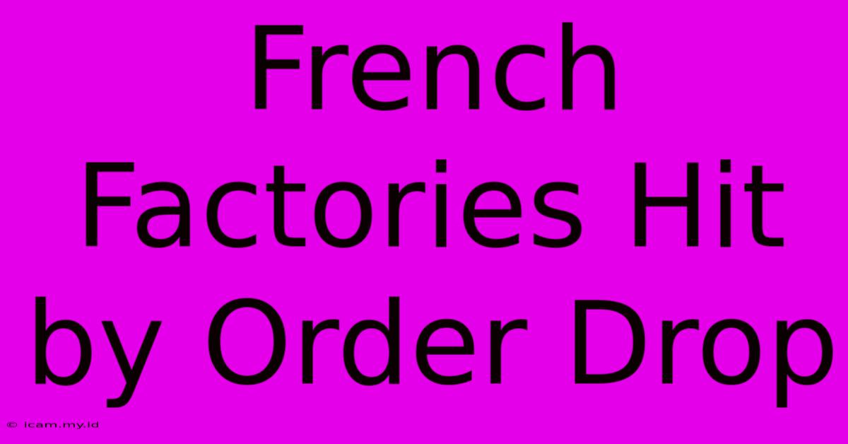 French Factories Hit By Order Drop