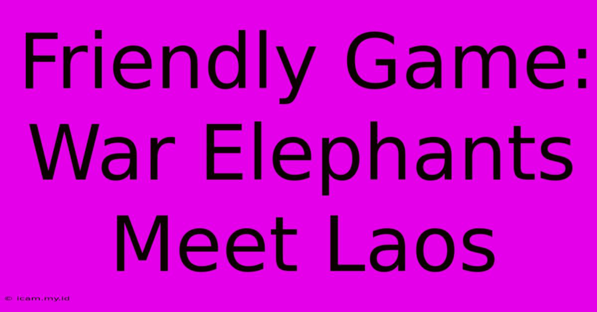 Friendly Game: War Elephants Meet Laos