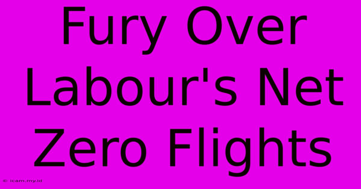 Fury Over Labour's Net Zero Flights