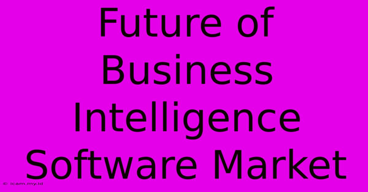 Future Of Business Intelligence Software Market