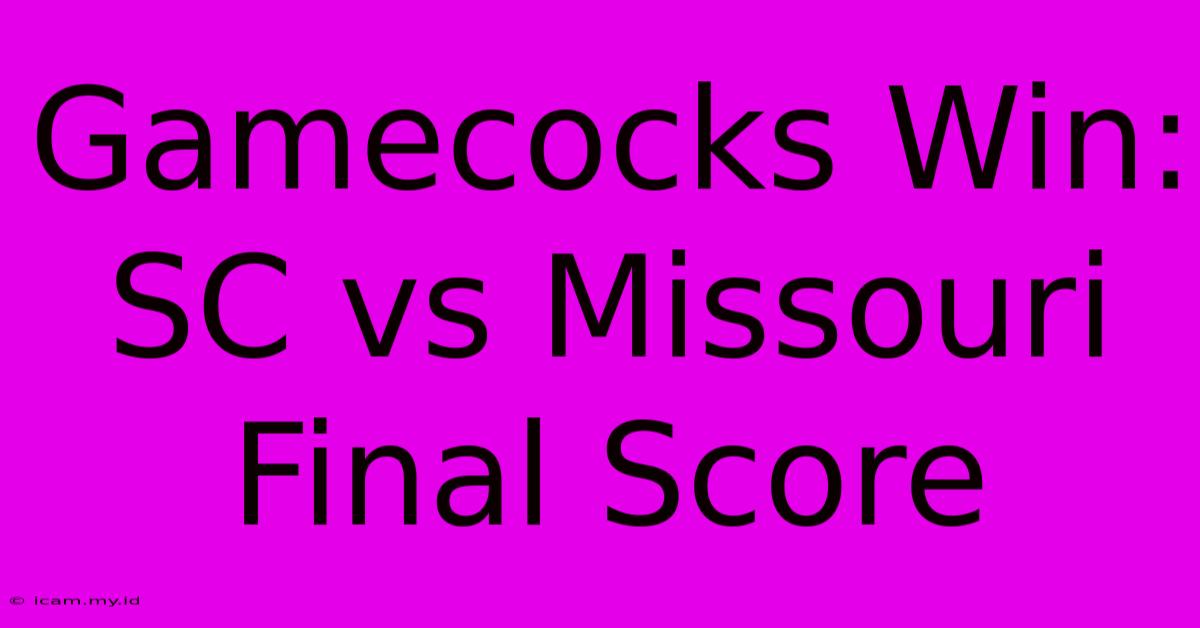 Gamecocks Win: SC Vs Missouri Final Score