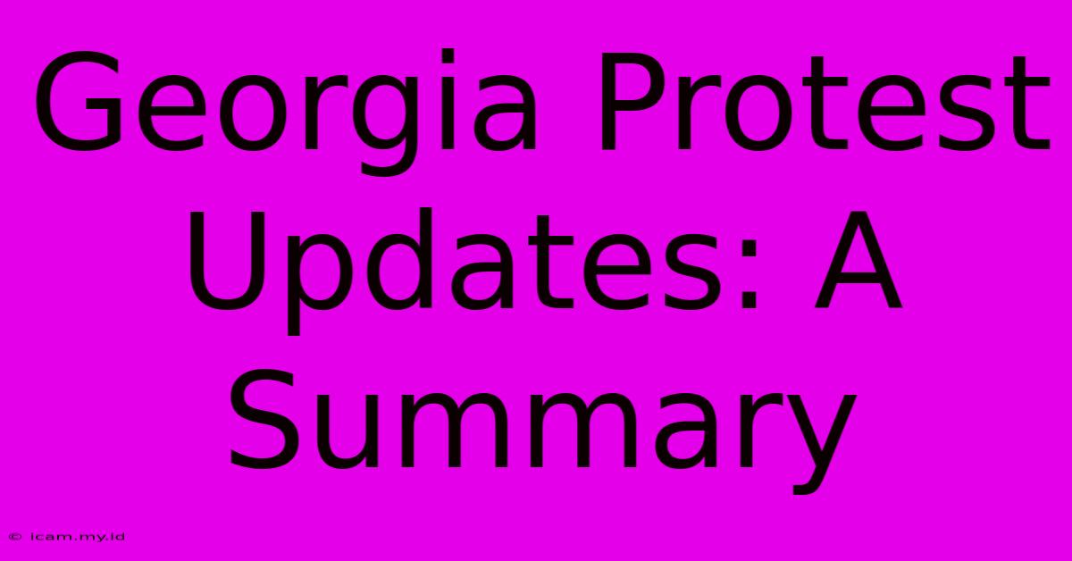 Georgia Protest Updates: A Summary