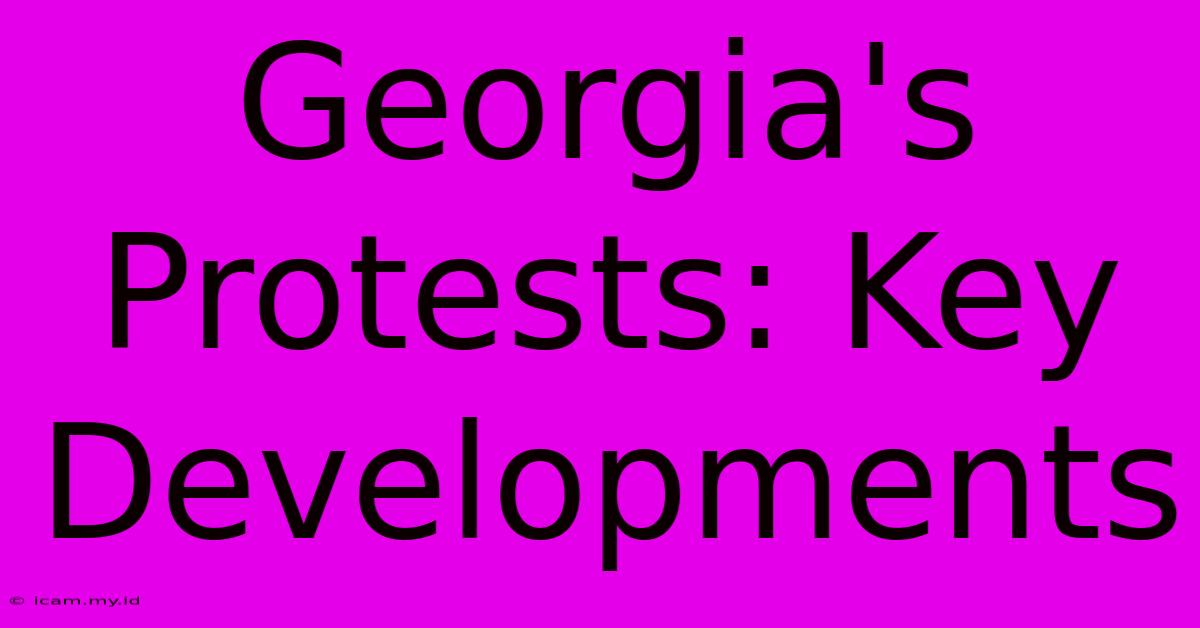 Georgia's Protests: Key Developments